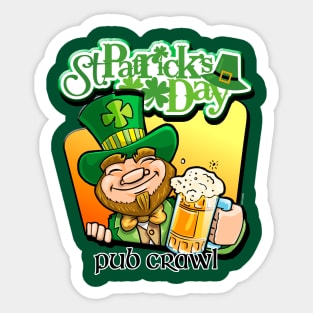 St. Patricks Day Pub Crawl Sticker